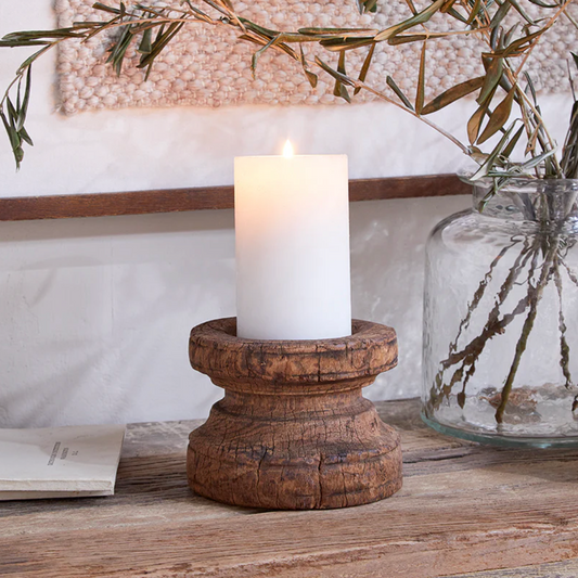 Thoko Reclaimed Round Candle Holder By Nkuku
