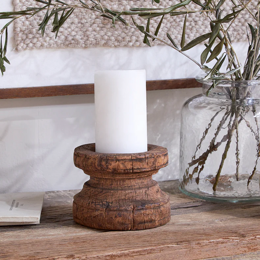 Thoko Reclaimed Round Candle Holder By Nkuku