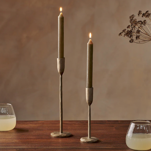 Rustic Soy Blend Dinner Candle - Olive Green