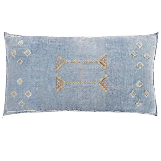 Vegan Cactus Cushion Cover XL in Blue