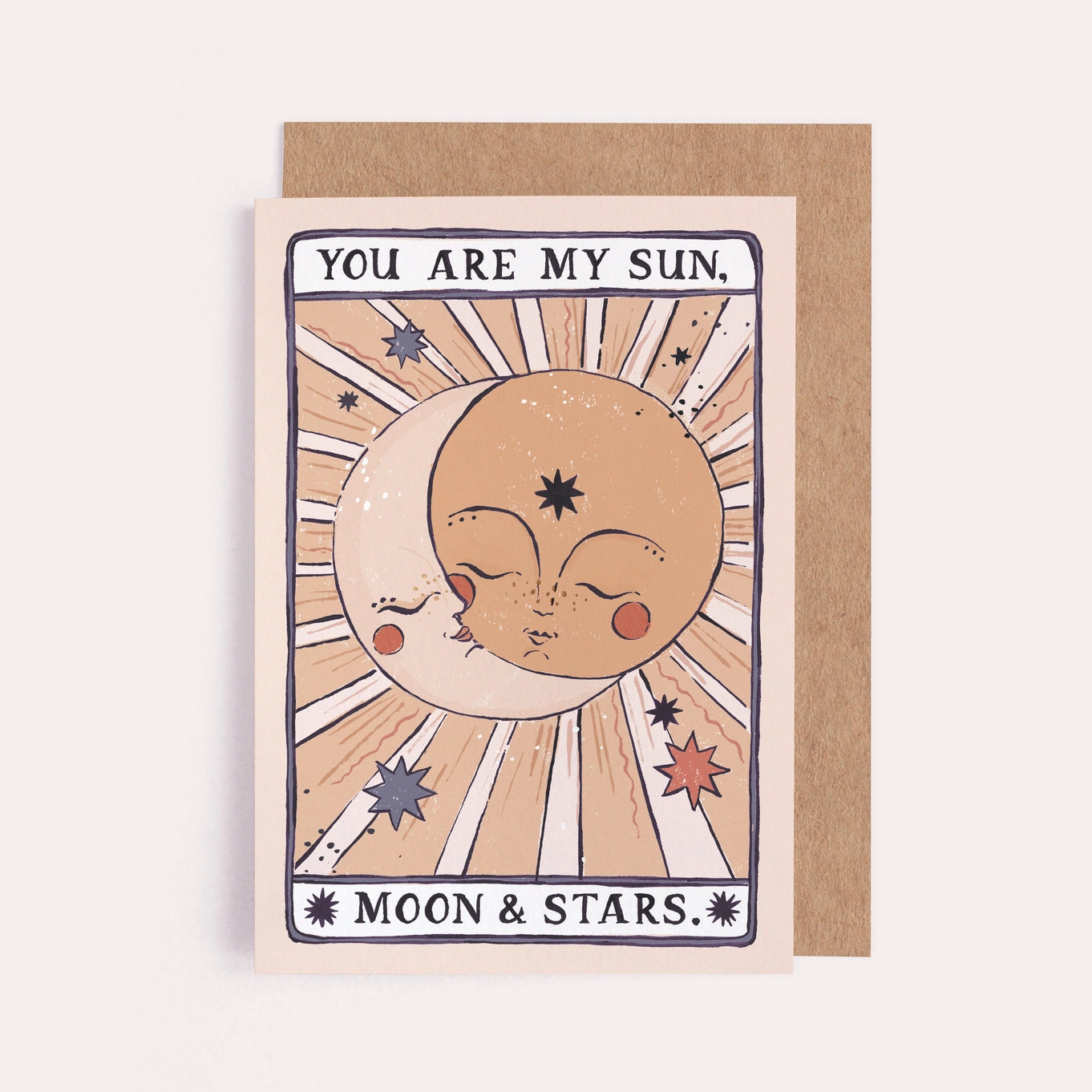 Sun, Moon & Stars Valentine's Card By Sister Paper Co
