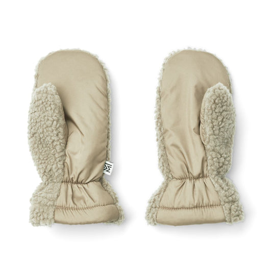 Liewood Grethe Pile & Thermo Mittens in Mist (LAST PAIR)