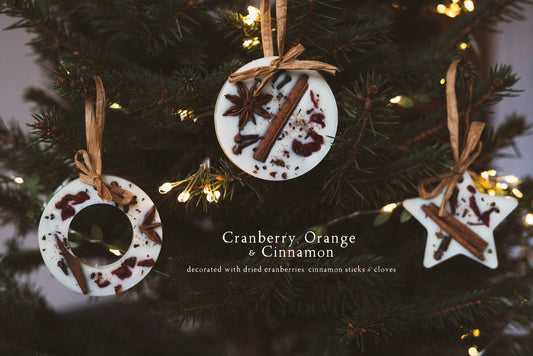 Christmas Scented Tree Wax Decoration - Cranberry Orange and Cinnamon - PRE ORDER