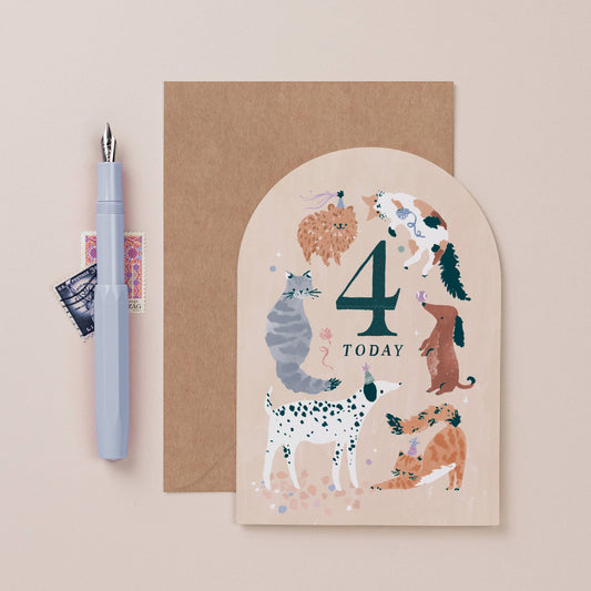 Age 4 Birthday Card By Sister Paper Co.