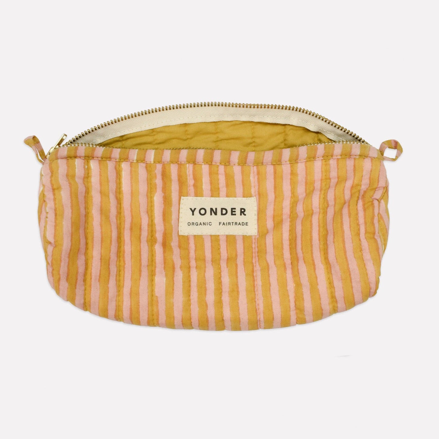 Quilted Barrel Case | Candy Stripe | Biscuit