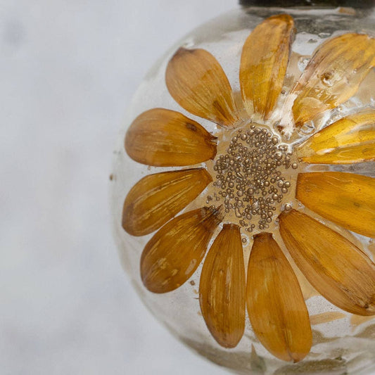 3" Zinnea Flower Botanical Bauble