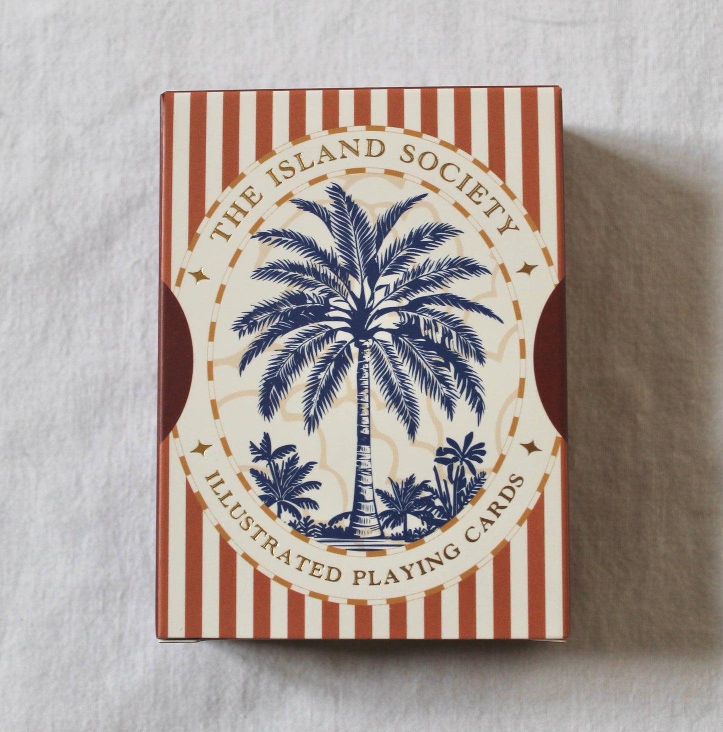 The Island Society Illustrated Playing Cards - Red