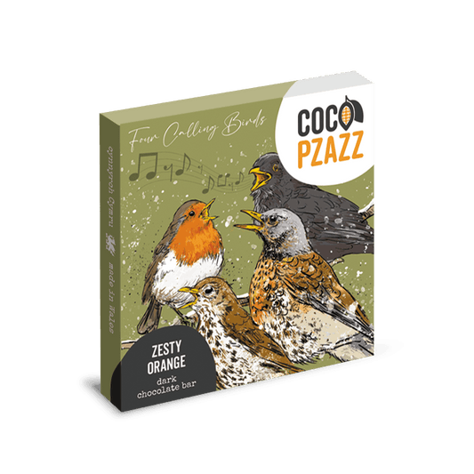 Vegan Four Calling Birds Zesty Orange Dark Choc Bar 80g