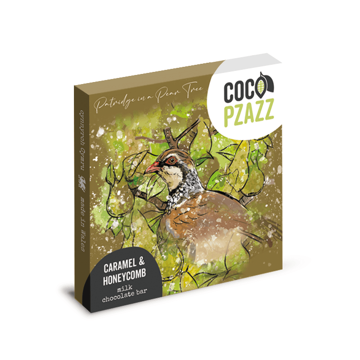 Partridge in a Pear Tree - Caramel & Honeycomb Bar 80g By Coco Pzazz