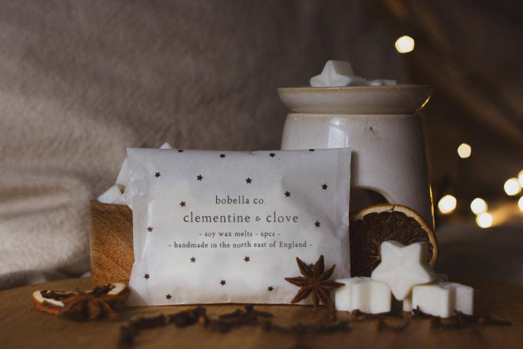 Christmas Wax Melts in Clementine & Clove By Bobella