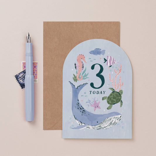 Age 3 Birthday Card By Sister Paper Co.