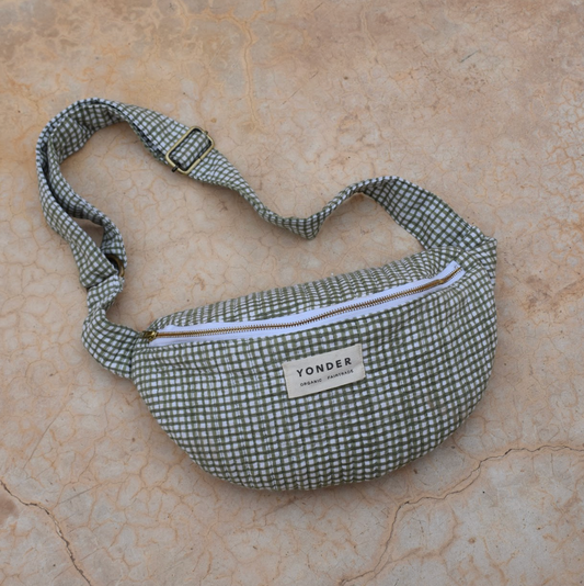 Organic Cotton Bum Bag in Khaki By Yonder