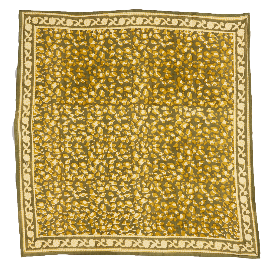Large Indian Scarf - Khaki Leopard By Bonheur du Jour
