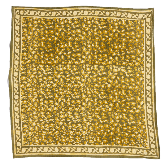 Large Indian Scarf - Khaki Leopard By Bonheur du Jour
