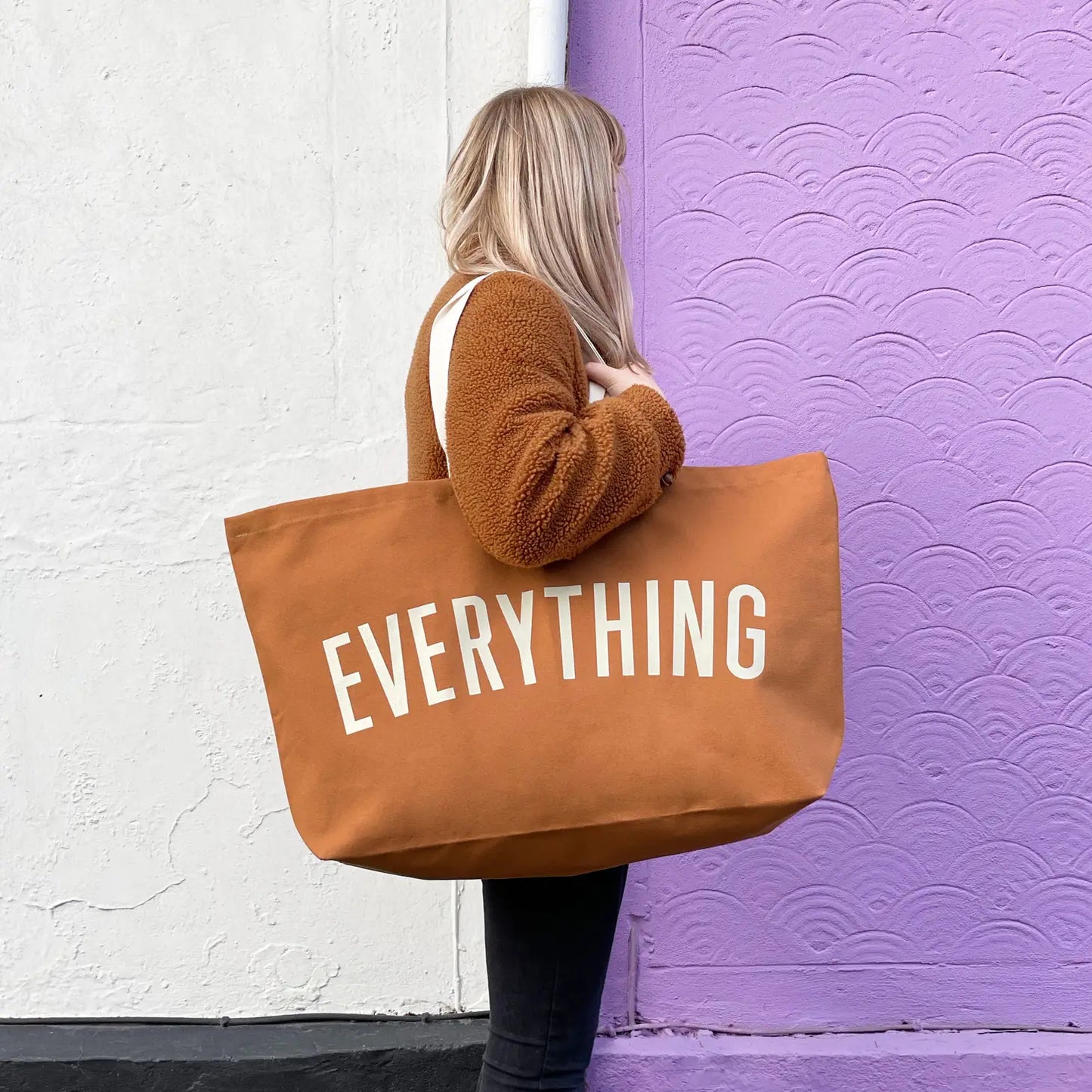 Everything - Tan REALLY Big Bag By Alphabet Bags