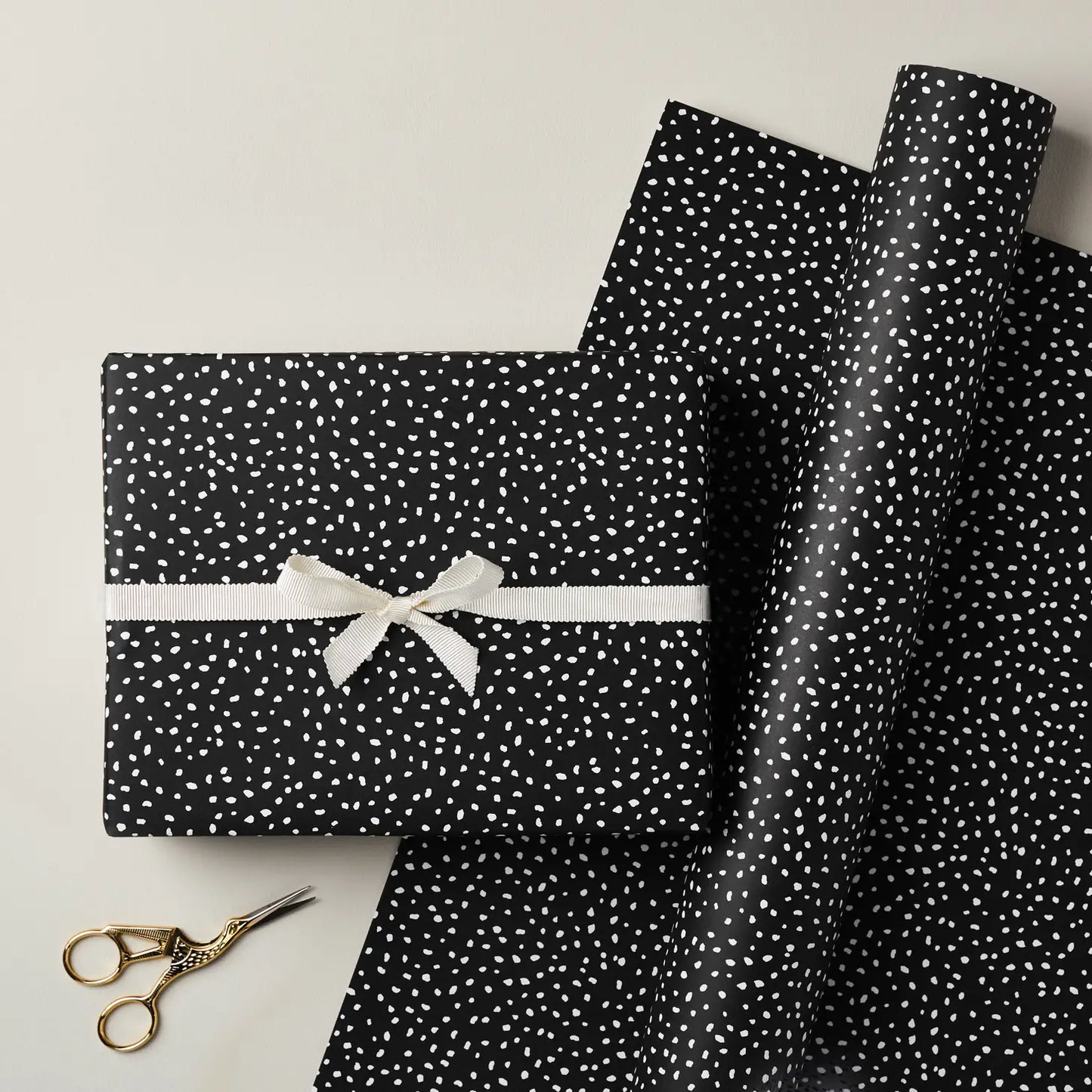 Black Dalmatian Single Sided Gift Wrap By Ink & Bloom
