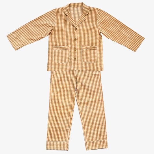 Organic Cotton Pyjamas in Toffee By Yonder