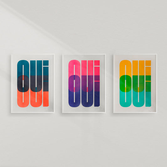 OUI OUI Limited Edition Print By Outer Print Studio (Available in 3 Colours)