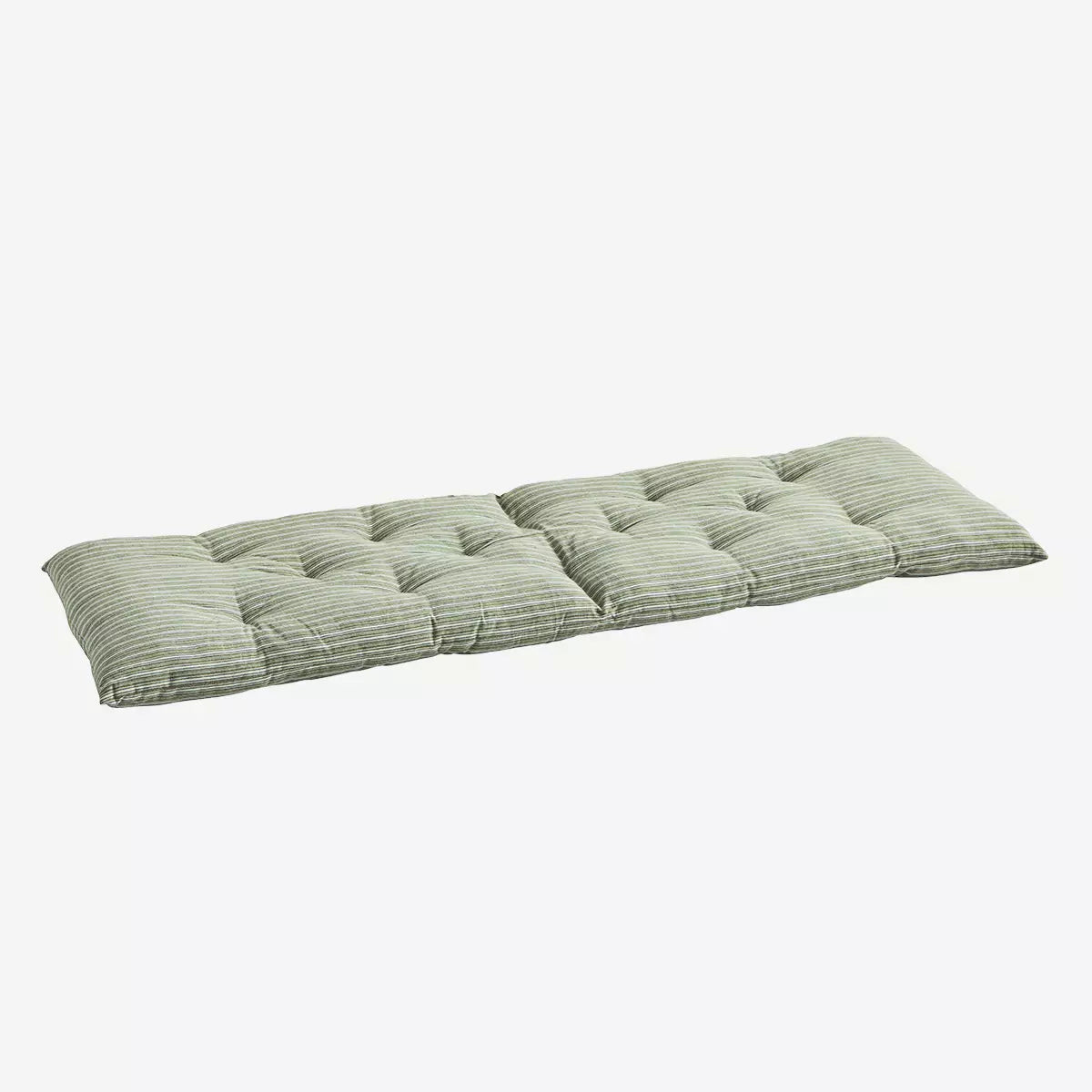 Printed Cotton Mattress in Olive, Blue & Off White By Madam Stoltz