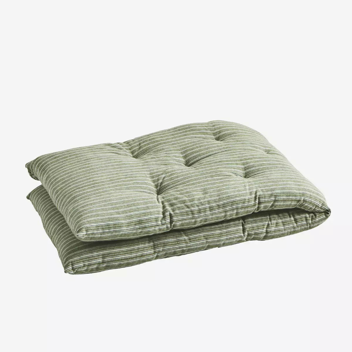 Printed Cotton Mattress in Olive, Blue & Off White By Madam Stoltz