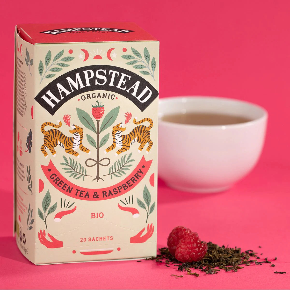 Hampstead Organic - Pure Green Tea With Raspberry