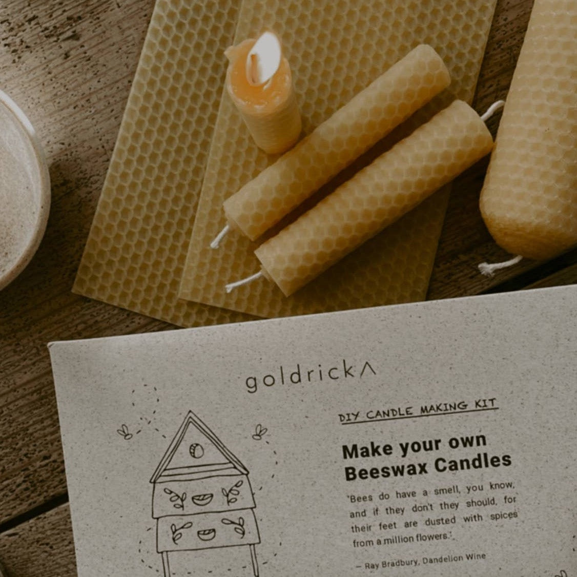 Beeswax Candle Making Kit By Goldrick