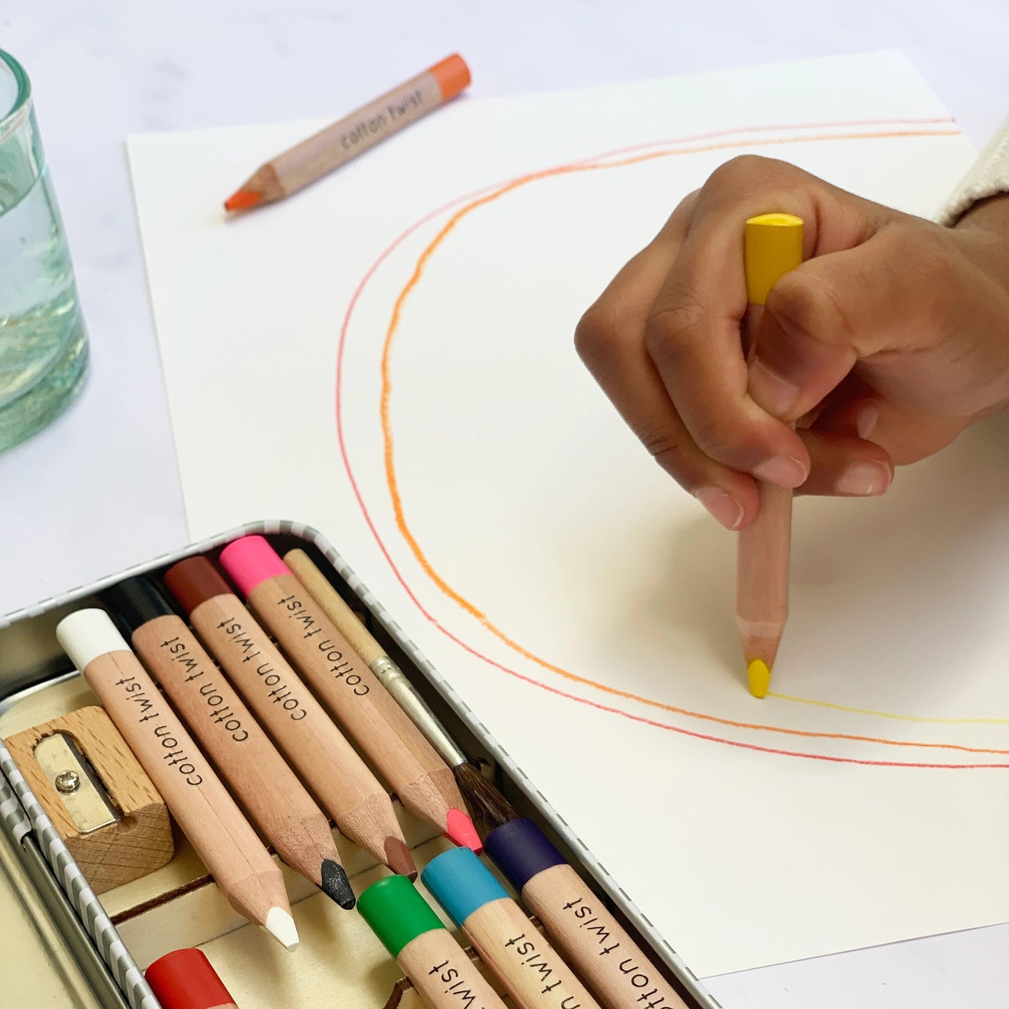 Jumbo Watercolour Pencils Tin By Cotton Twist