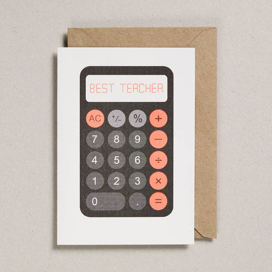 Best Teacher Calculator Card By Petra Boase