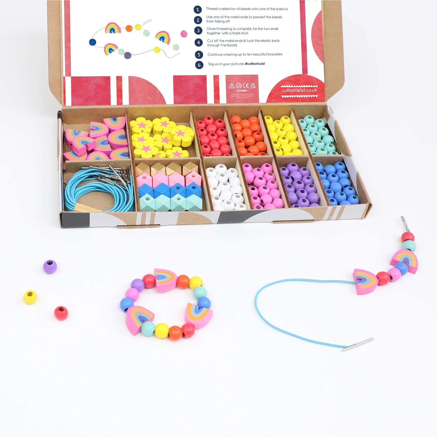 Rainbow Colours - Bracelet Making Kit By Cotton Twist