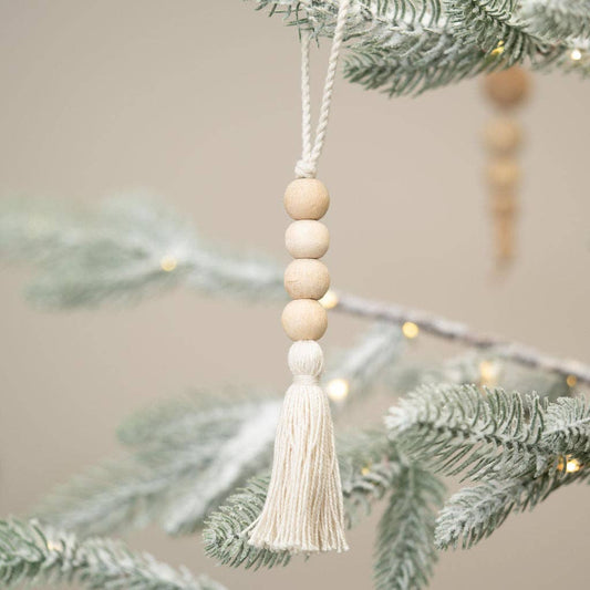 Sofia Wooden Beaded Hanging Christmas Decoration