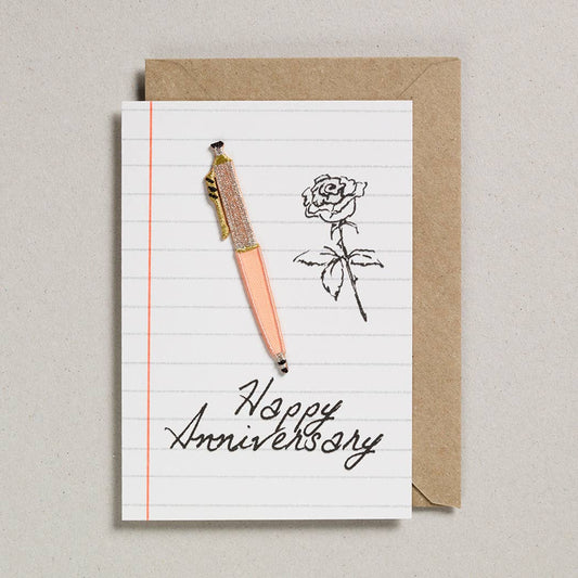 Write On With Cards By Petra Boase - Peach Pen - Anniversary