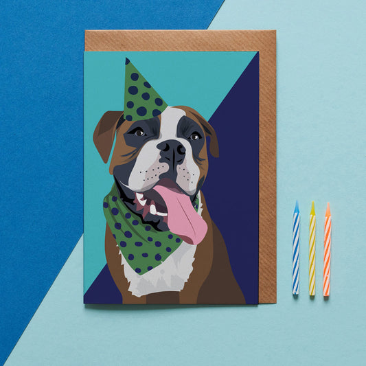 Duke The Boxer Dog Card