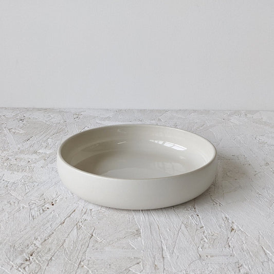 20cm Stoneware Pasta Bowl or Dinner Plate In Matte White