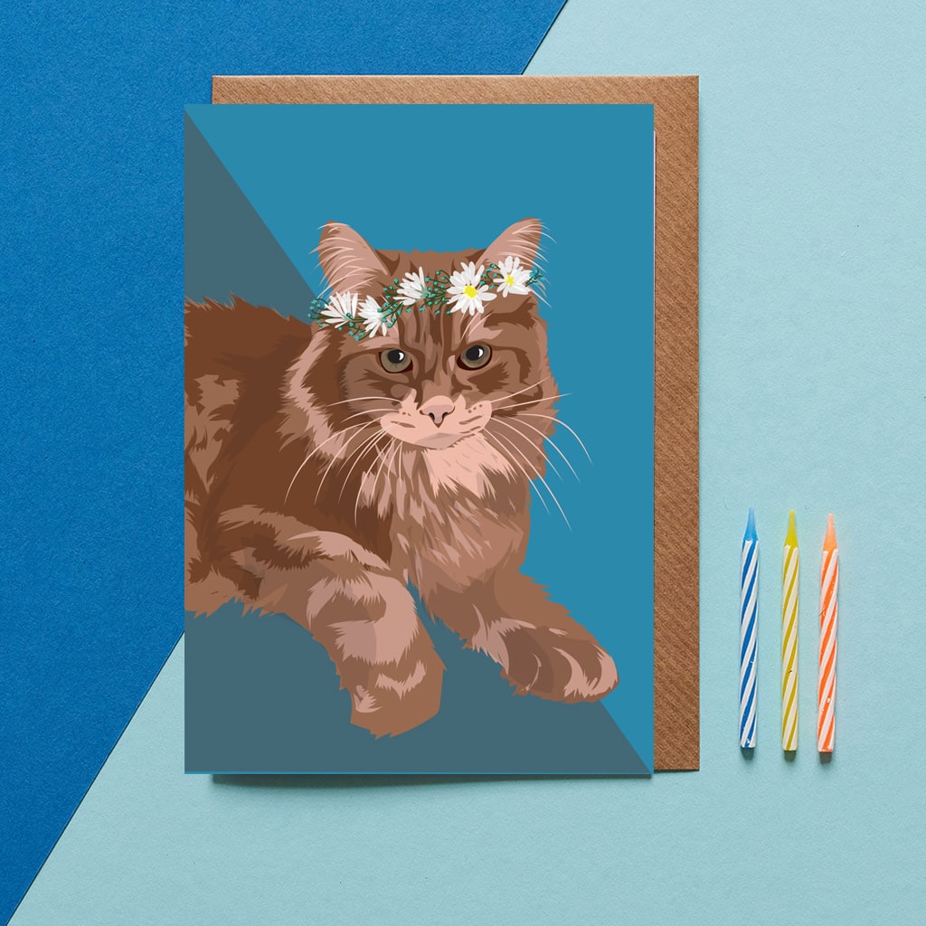 Whiskey The Maine Coon Card 