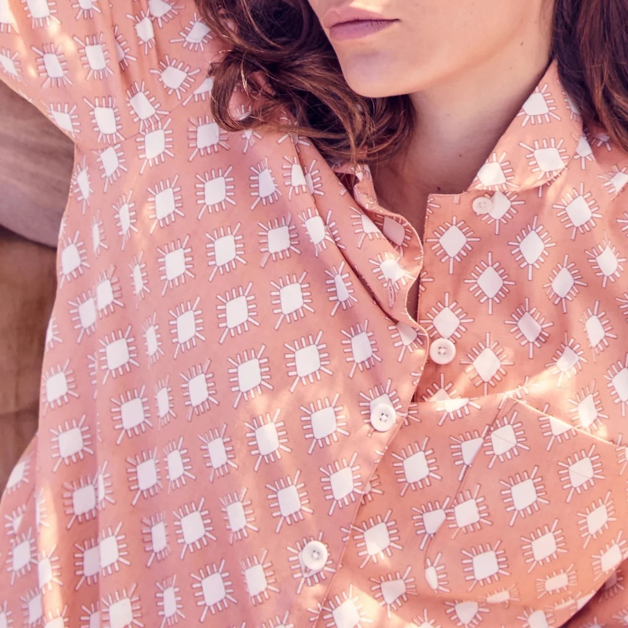Organic Cotton Pyjamas in Clay Pink By Yonder 