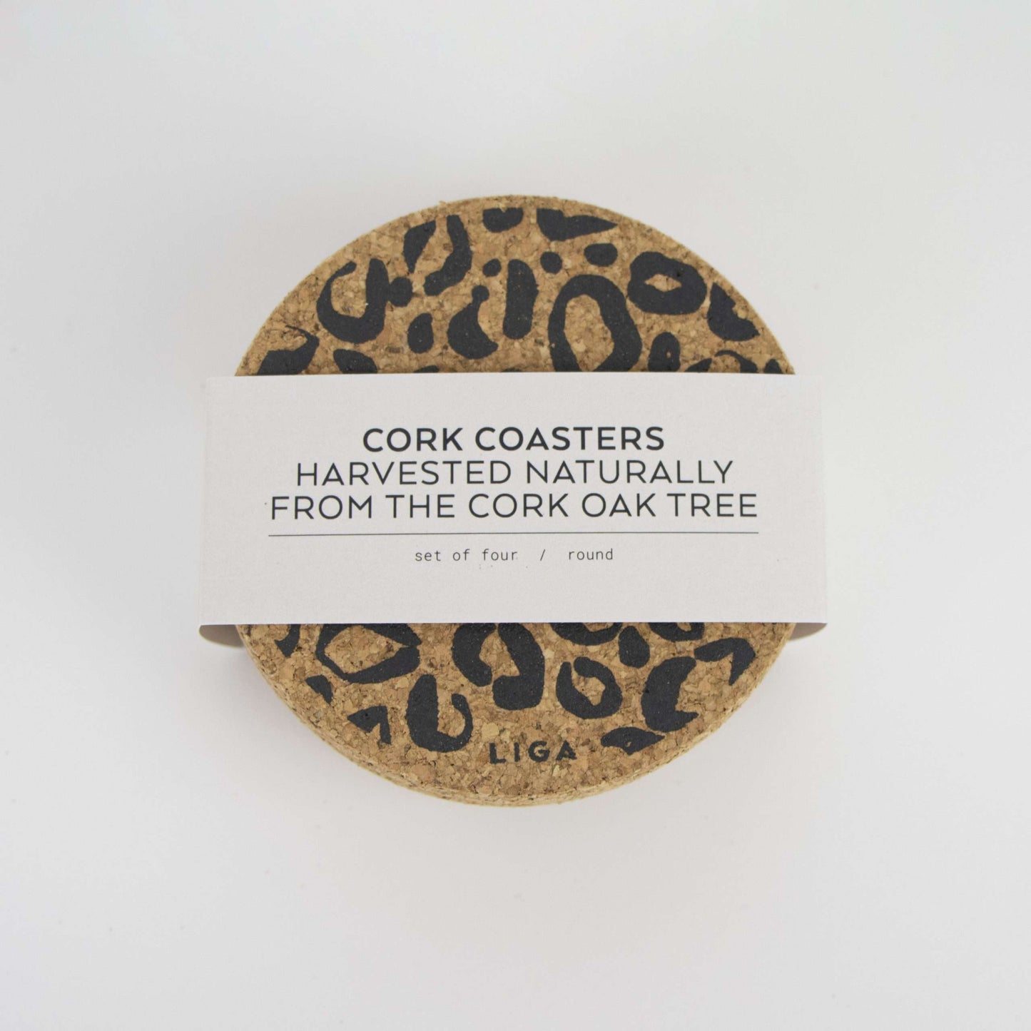 Cork Coaster Set - Leopard Print made By Liga