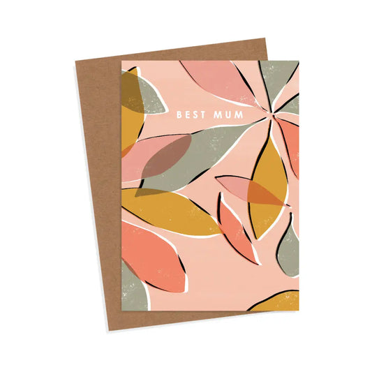 Best Mum Greeting Card By Rachel Mahon