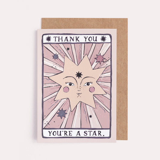Thank You You're A Star Card By Sister Paper Co.