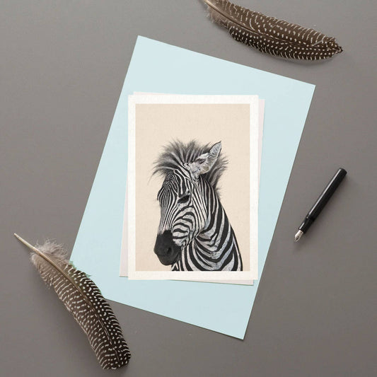 Plains Zebra Greetings Card By Hidden Planet