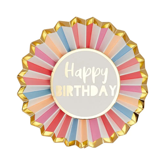 Pink Happy Birthday Badge By Talking Tables