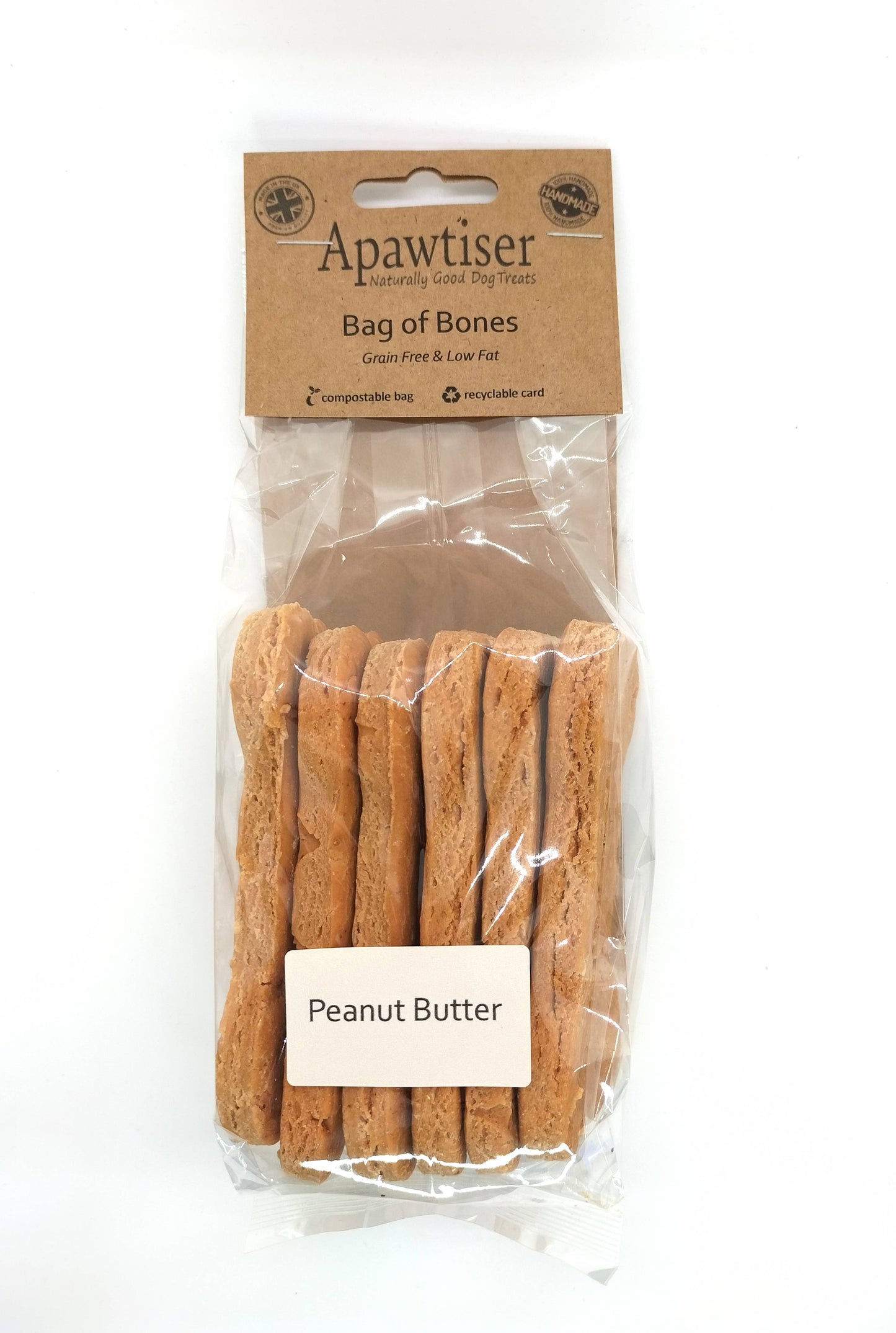 Peanut Butter Bag of Bones - Grain Free and Low Fat Dog Treats