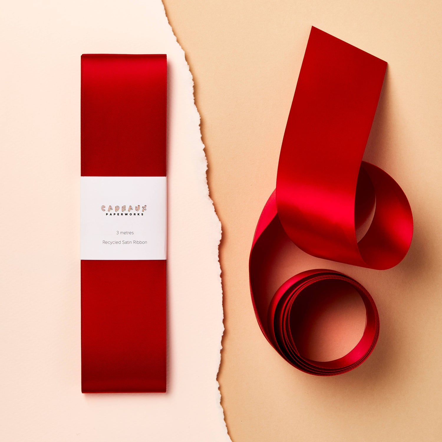 Luxury Recycled Satin Ribbon - 50mm: Scarlett By Cadeux