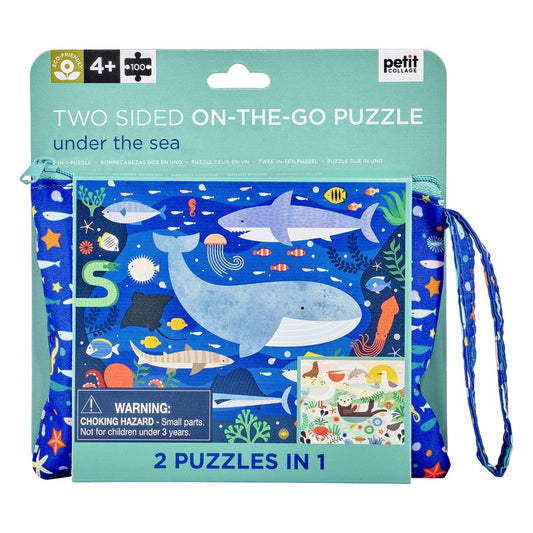 Petit Collage Two Sided Under The Sea 49 Piece Puzzle