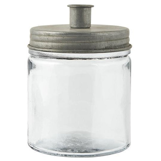 Candle Holder with Silver Screw Lid