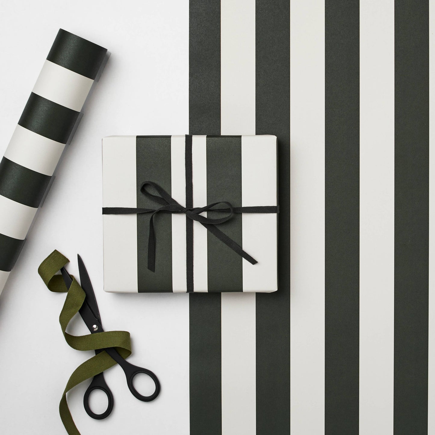 Pine Marine Stripe Gift Wrap By Kinshipped