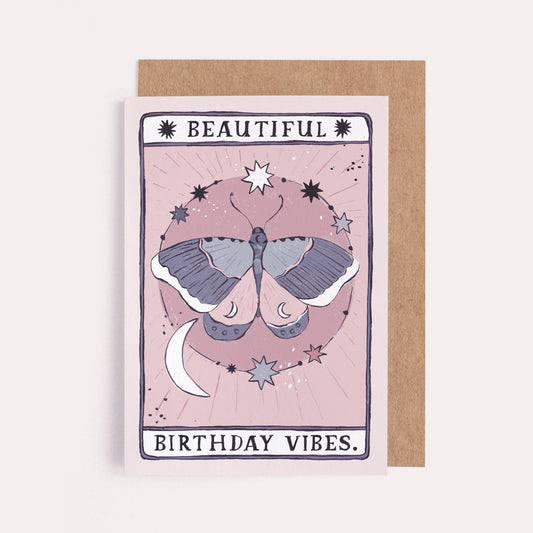 Moth Birthday Vibes Card By Sister Paper Co