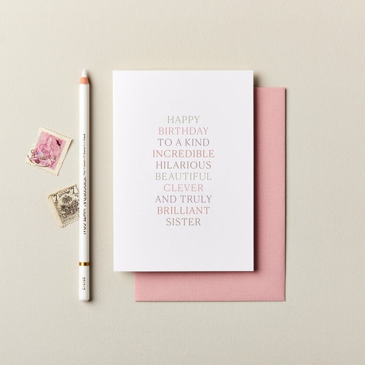 Happy Birthday Sister Greetings Card