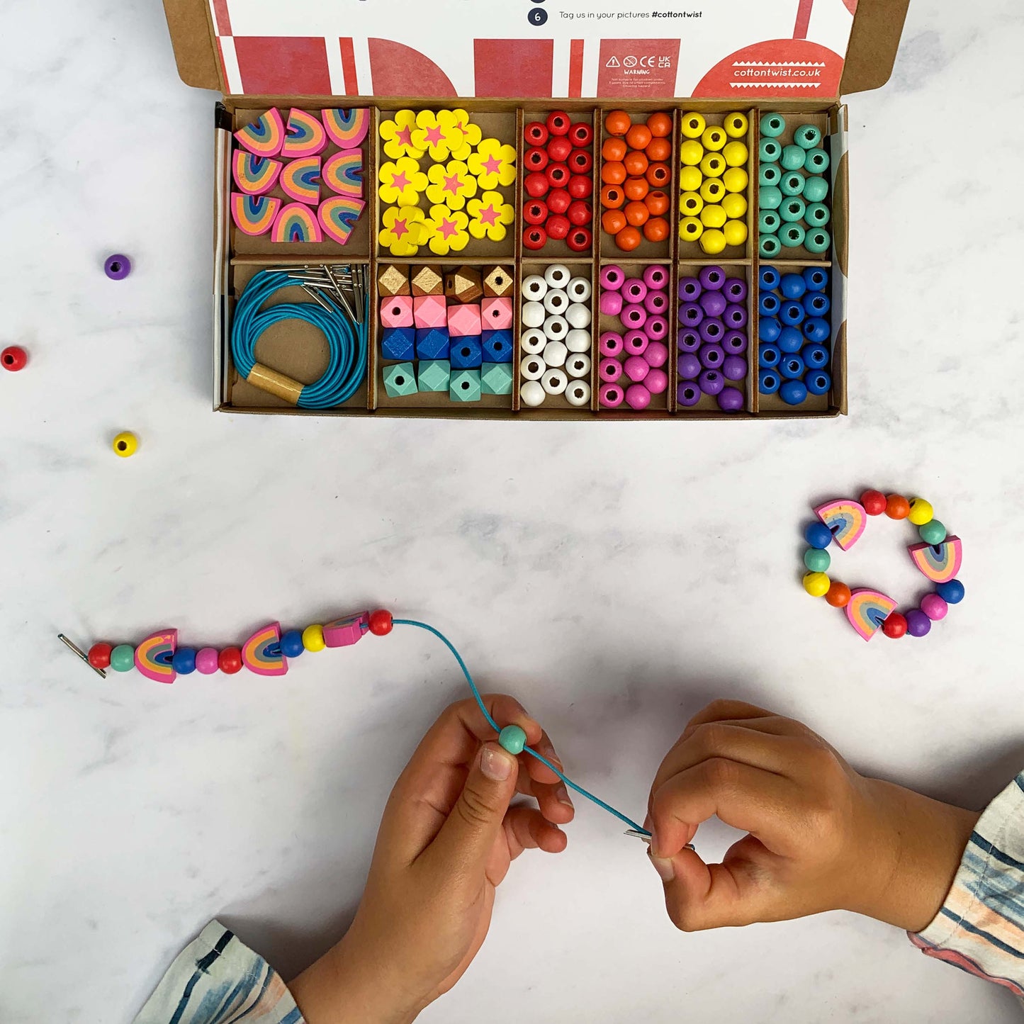 Rainbow Colours - Bracelet Making Kit By Cotton Twist