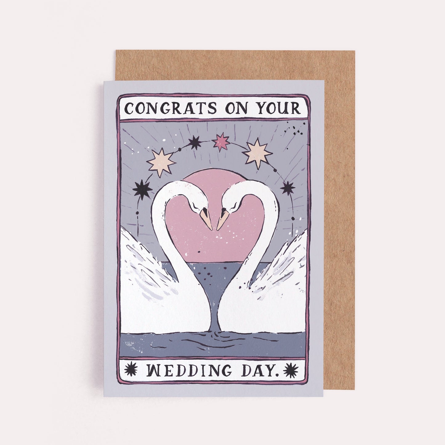 Swans Wedding Card By Sister Paper Co