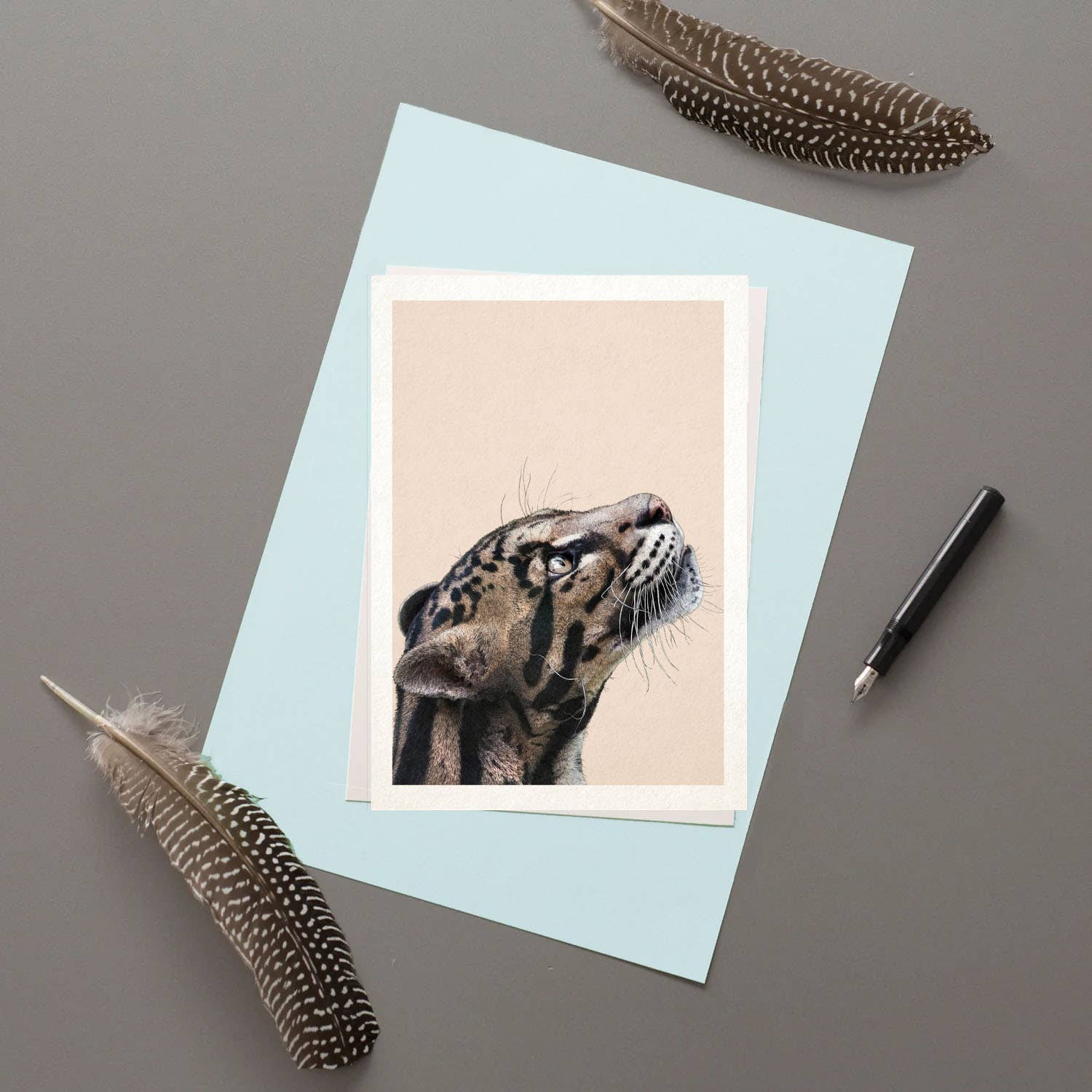 Clouded Leopard Greetings Card by Hidden Planet
